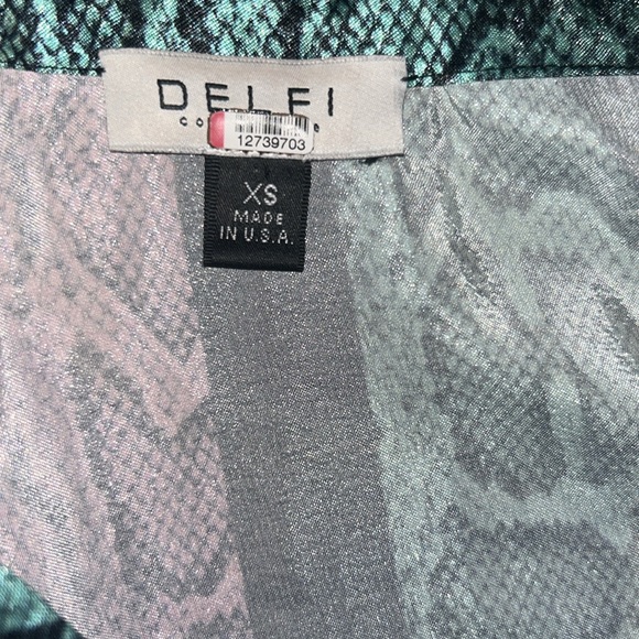 DELFI Collective Womens Multicolored Colorblock Snake Clara RARE Skirt Size XS - Picture 9 of 9